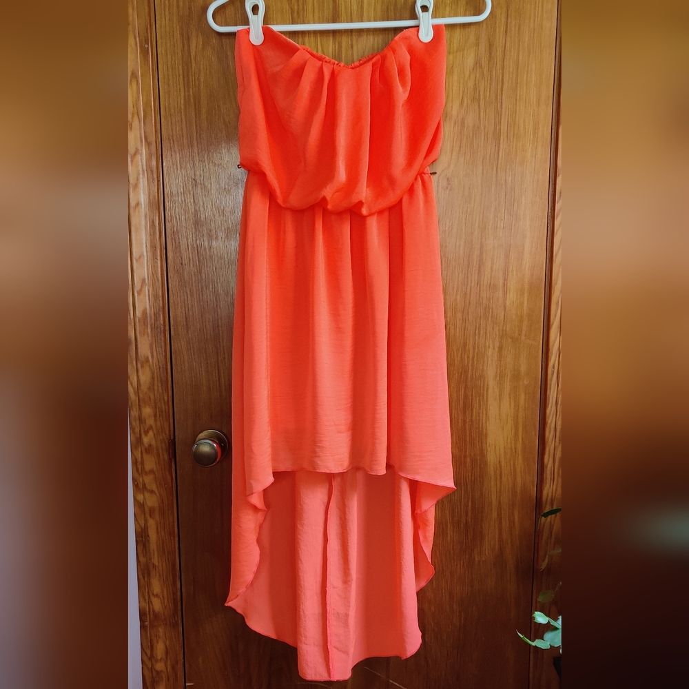Neon Strapless Summer Dress